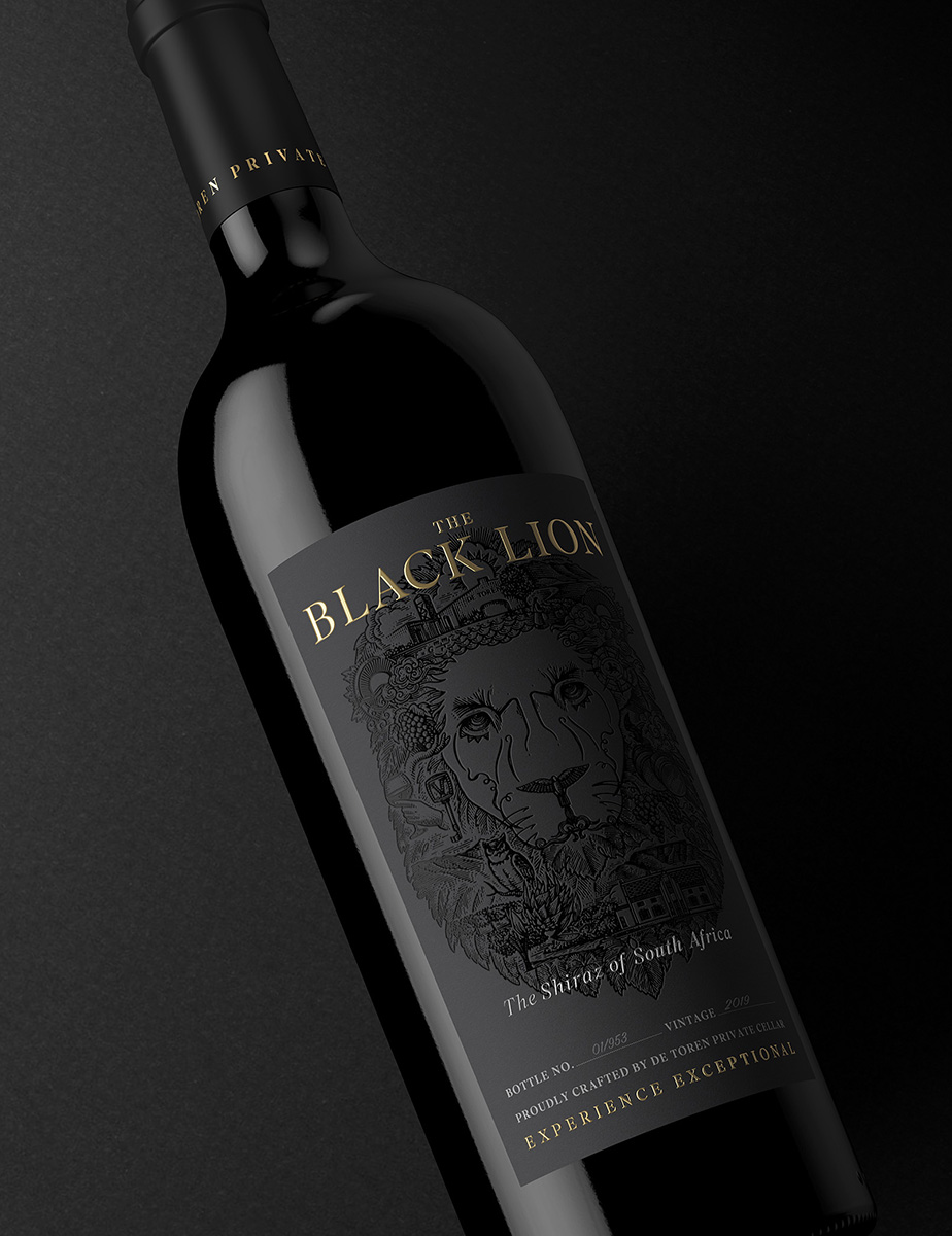 Black-Lion-wine-label-foil-embellishment