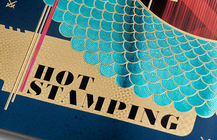 Decorative finishes with hot stamping in print and packaging