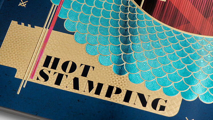 Decorative finishes with hot stamping in print and packaging