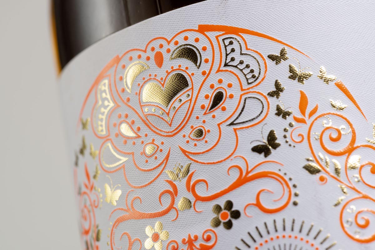 Using foiling on labels adds impact and shelf appeal