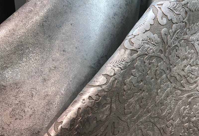 Hot stamping foils used to embellish leather and textiles